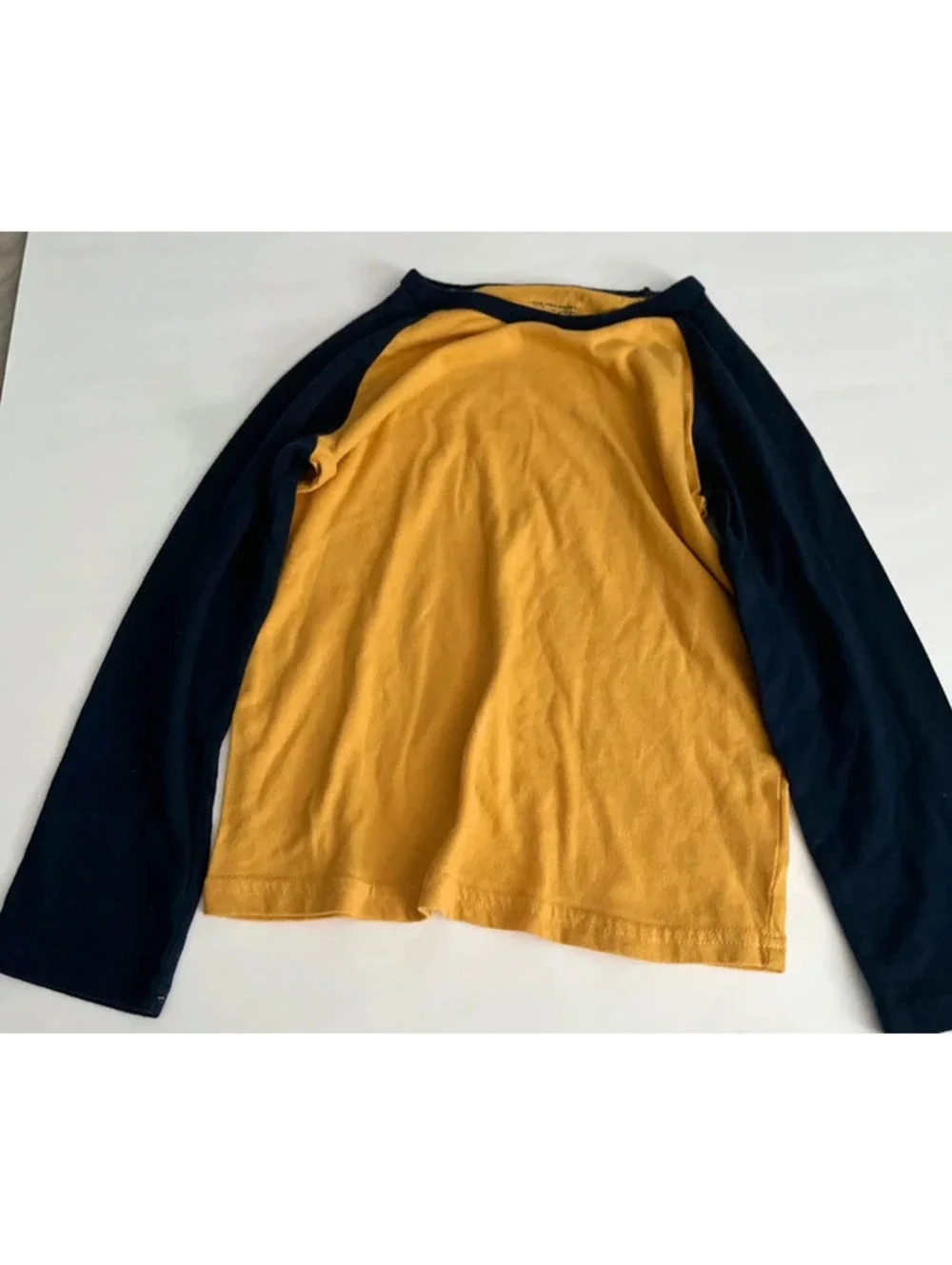 Boy small yellow shirt long sleeve shirt